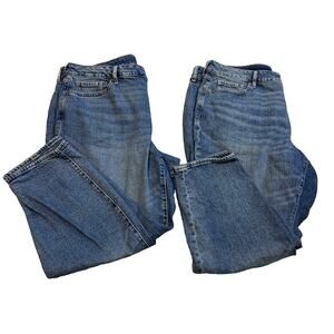 Curvy OG Straight Medium Wash Plus High Waisted Denim Jeans 20 Set of 2
